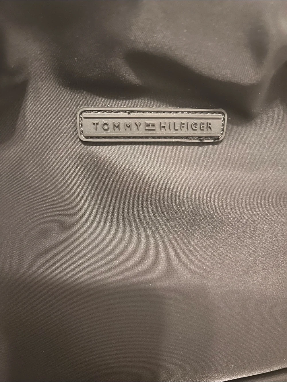Tommy Hilfiger All Black Nylon Backpack NWOT Lightweight Everyday Bag